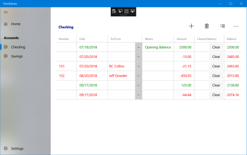 Transaction View